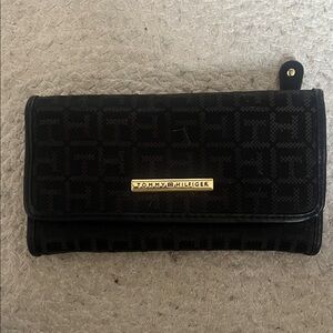 Tommy Hilfiger Black Clutch with Gold Detail